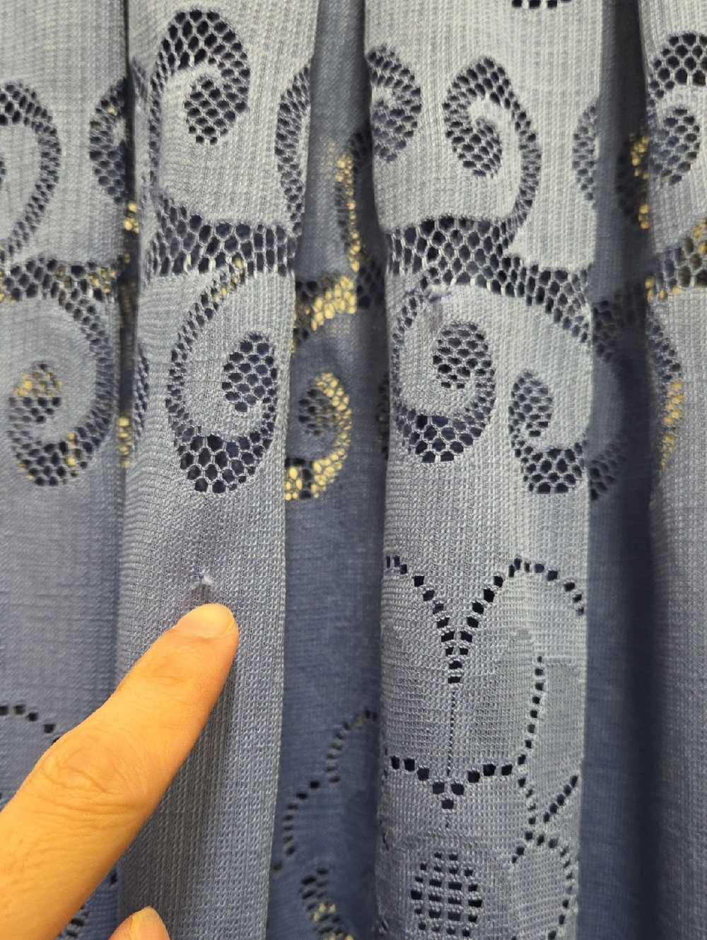 NWT Free People Shadow Dance Periwinkle Lace Midi Dress 2-in-1 Button Front Boho - Picture 12 of 16